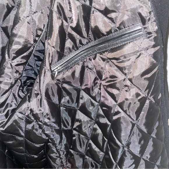 RARE NFL Tampa Bay Buccaneers Wool Leather Varsity Jacket Black Red Size Men Med - Picture 8 of 10